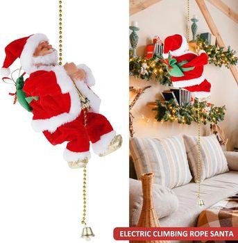 (🔥2023 BEST GIFT TO FAMILY🔥)Electric Chimney Climbing Santa Claus Musical Toys